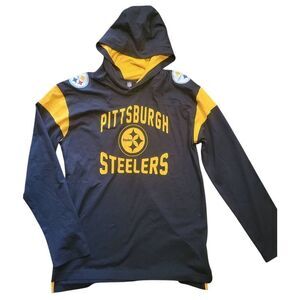 NWT NFL Sweatshirt Women's Small Black Pittsburgh Steelers Football Cotton